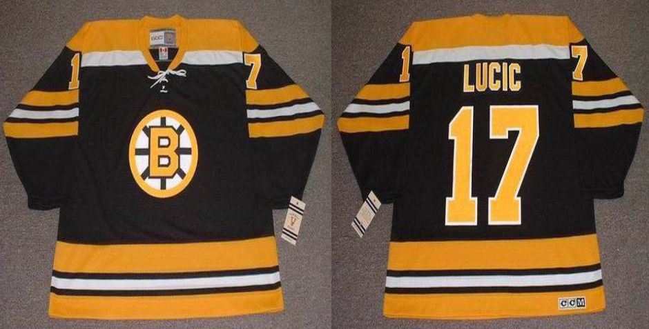 2019 Men Boston Bruins #17 Lucic Black CCM NHL jerseys->boston bruins->NHL Jersey
